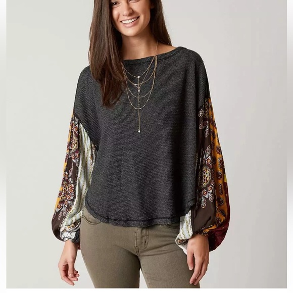 Free people blossom bell sleeve top Size Small E24 - Picture 5 of 7